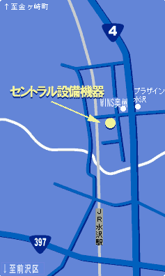 クリックで拡大します 水沢I.C.より車で5・6分です